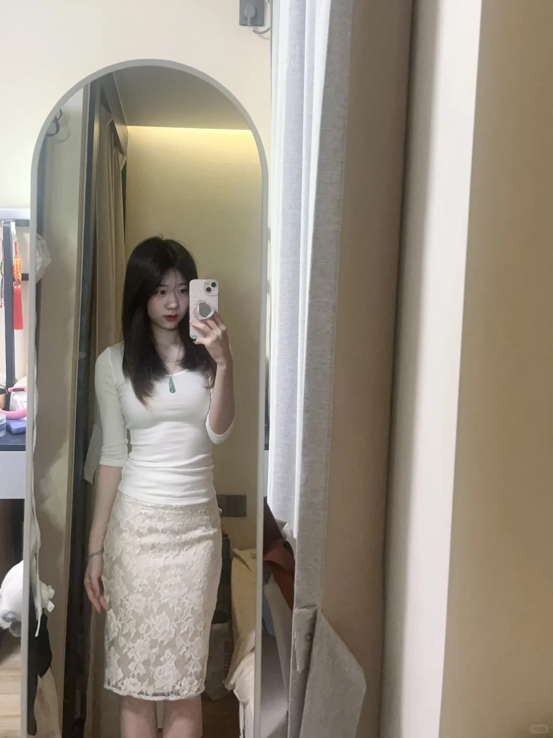 永远为蕾丝裙心动🤍好纯欲的蕾丝包臀裙啊啊