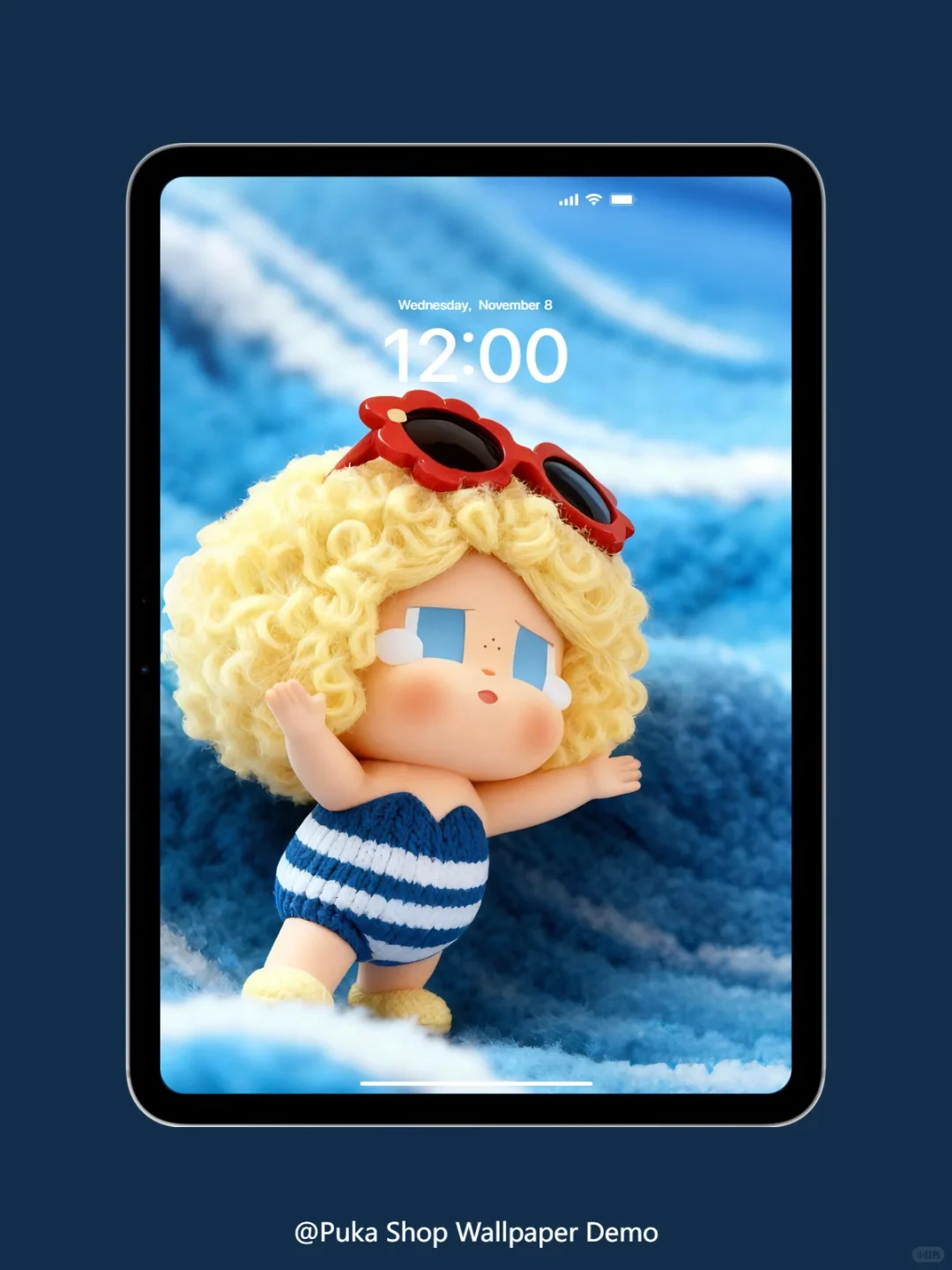 发量决定可爱｜日光沐浴哭娃手机动态壁纸