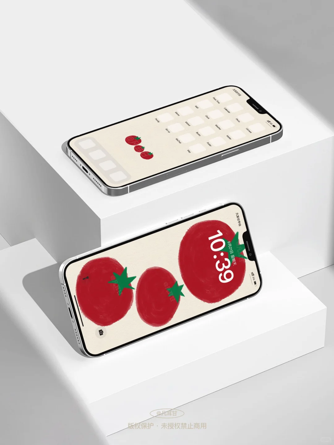 番番茄｜原创插画治愈手机壁纸