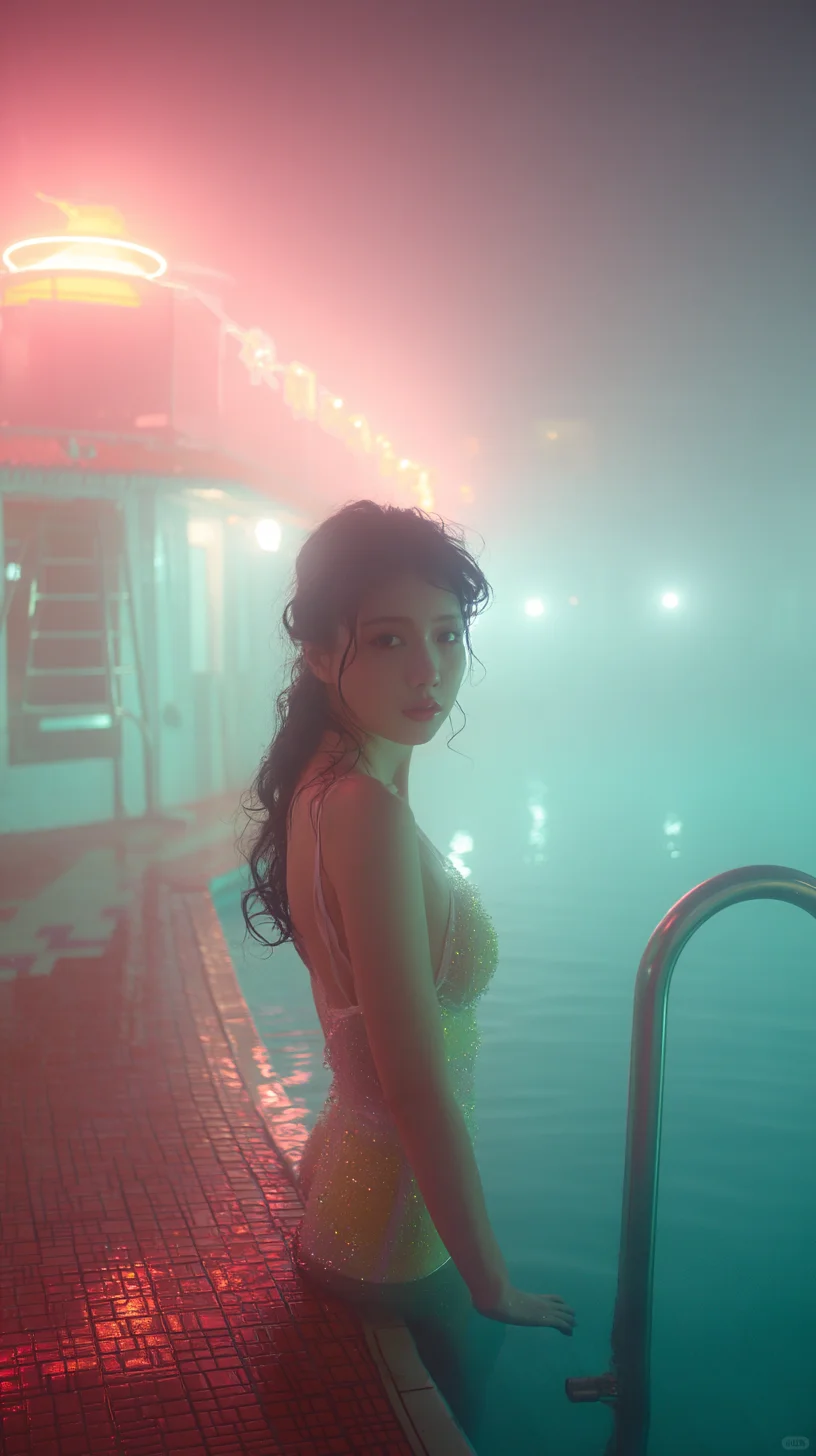 【泳池美少女】#AI艺术家