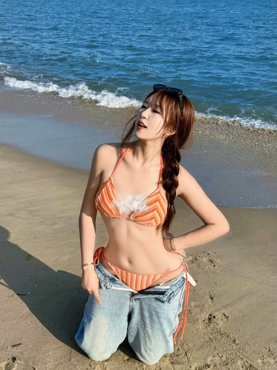 我的泳衣，在海边进行了一场光合作用✌️