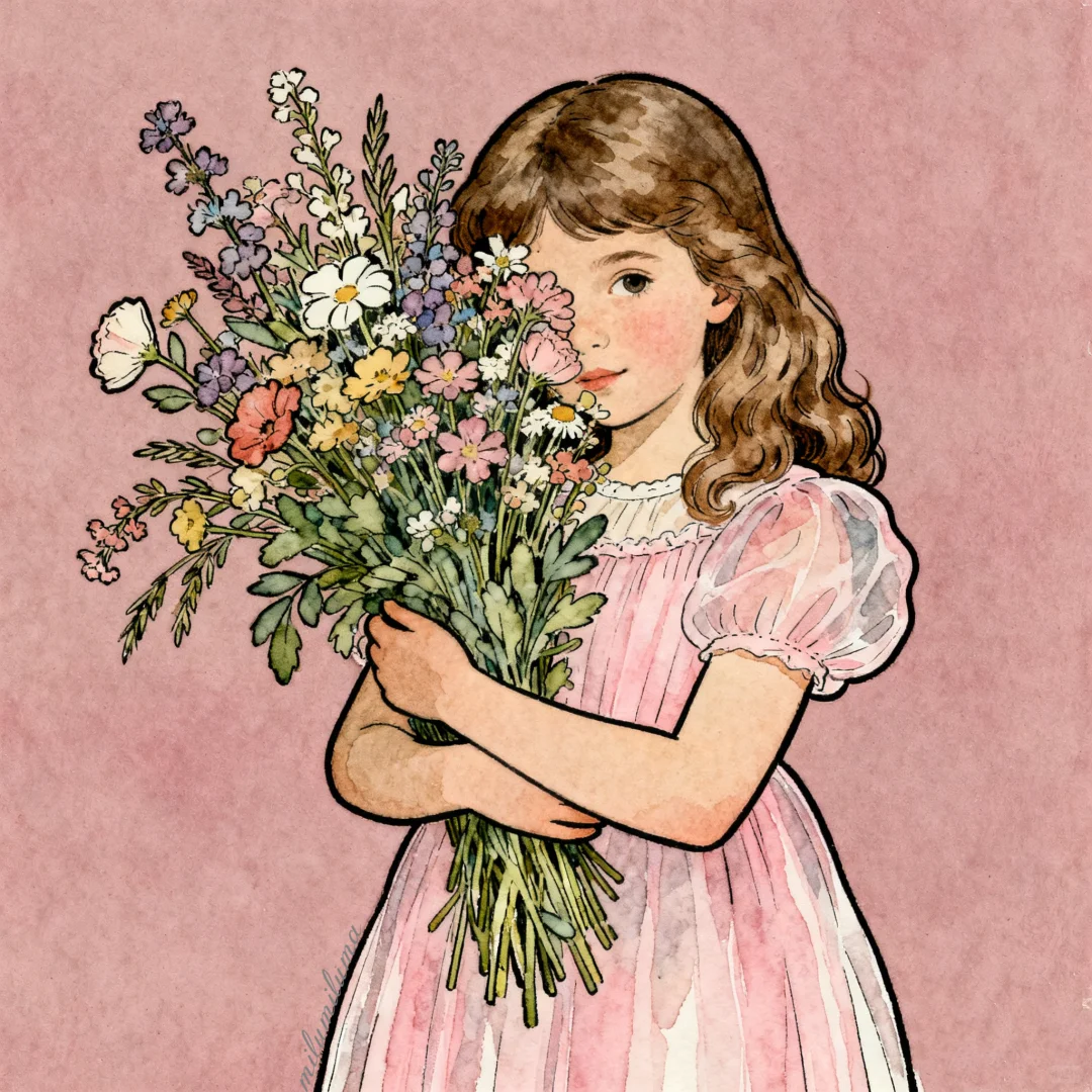 可爱复古头像｜女孩子的小小心思