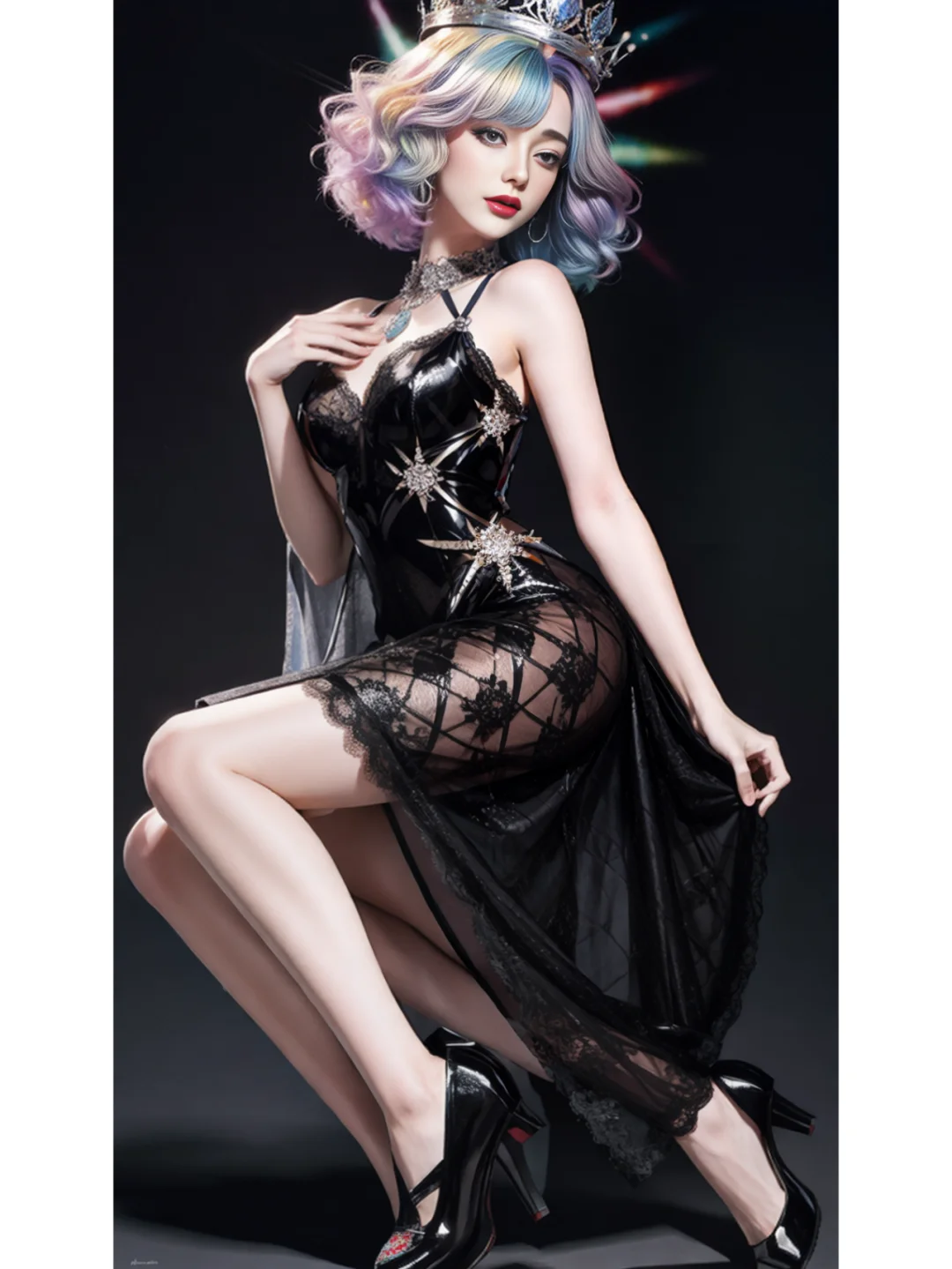 🌈彩虹女神降临！独特魅力无法抵挡！💃