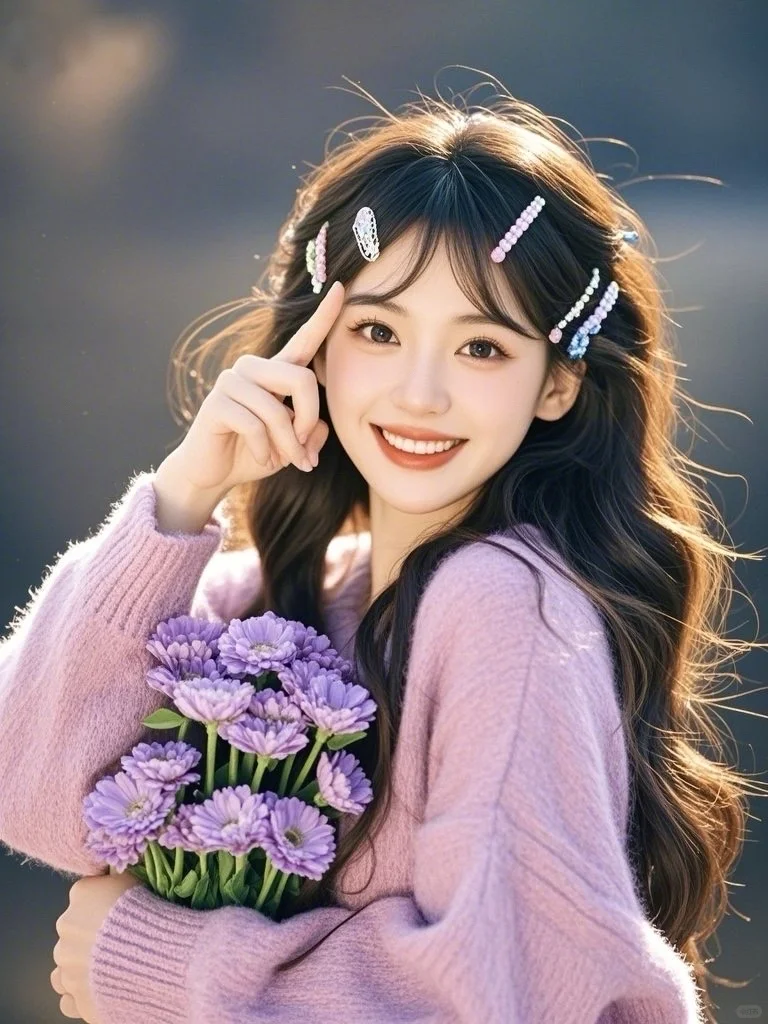 温柔甜美风，喜欢粉紫还是淡绿