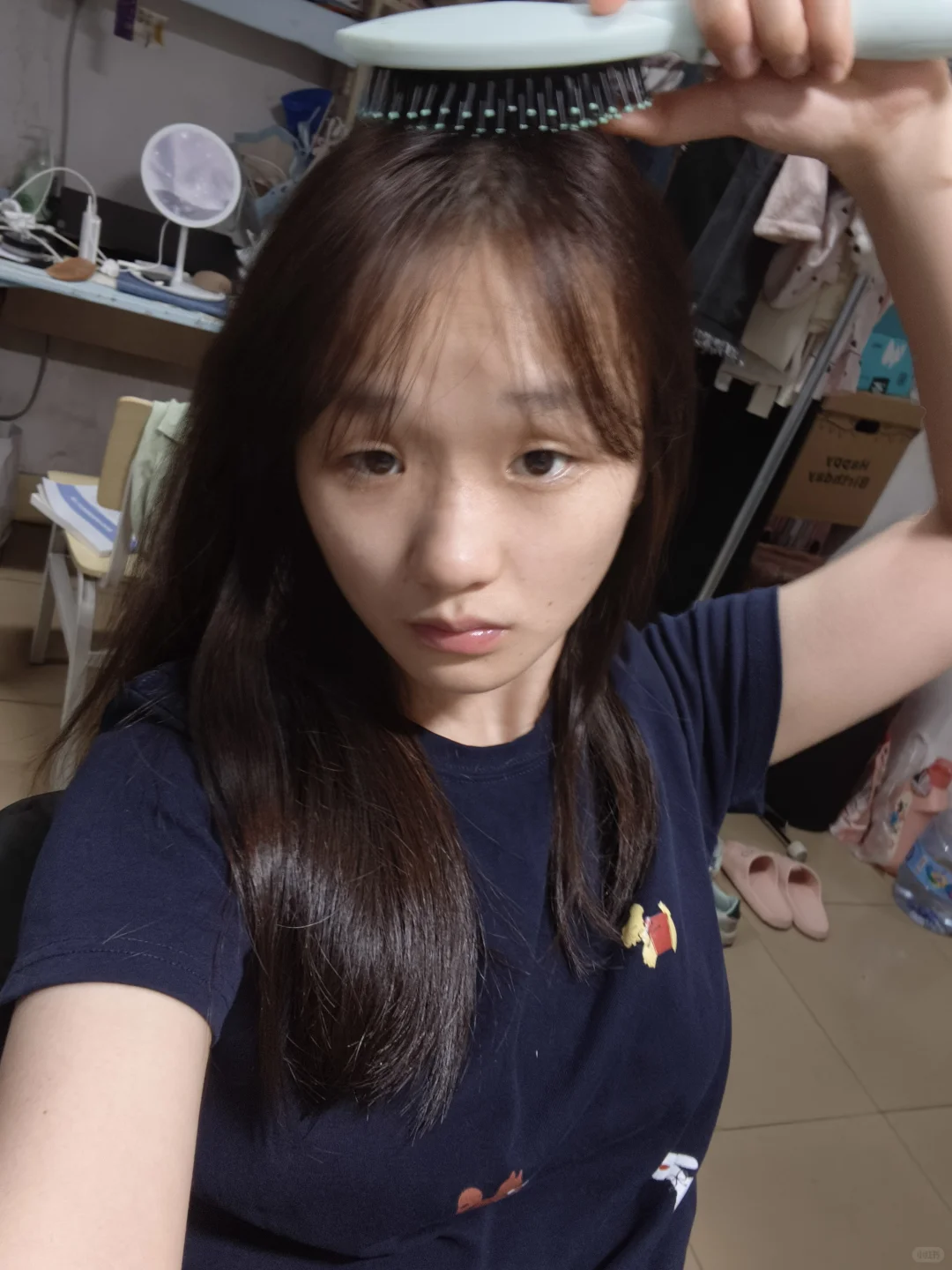 纯素颜～干净的皮肤就是很爱好吧~_~