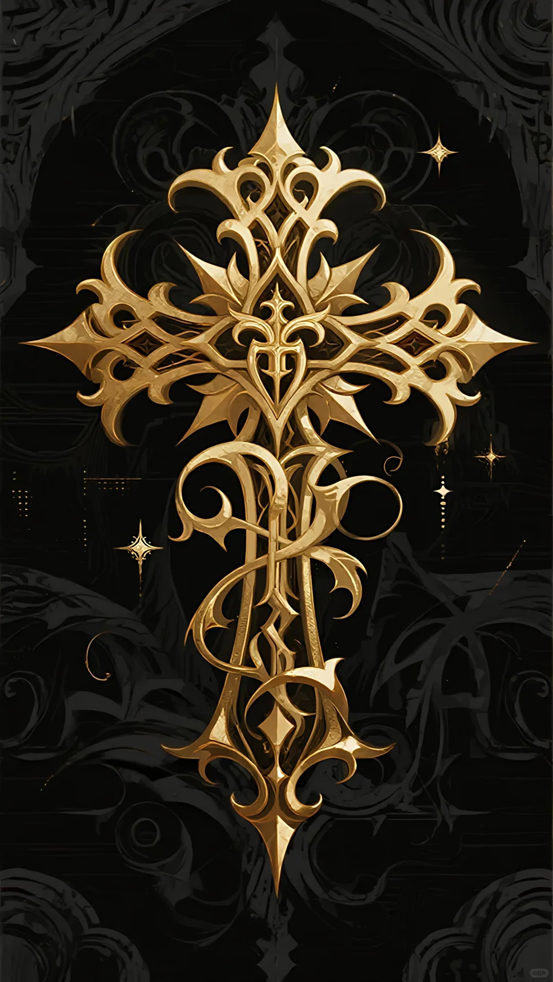 黑金十字架手机壁纸分享