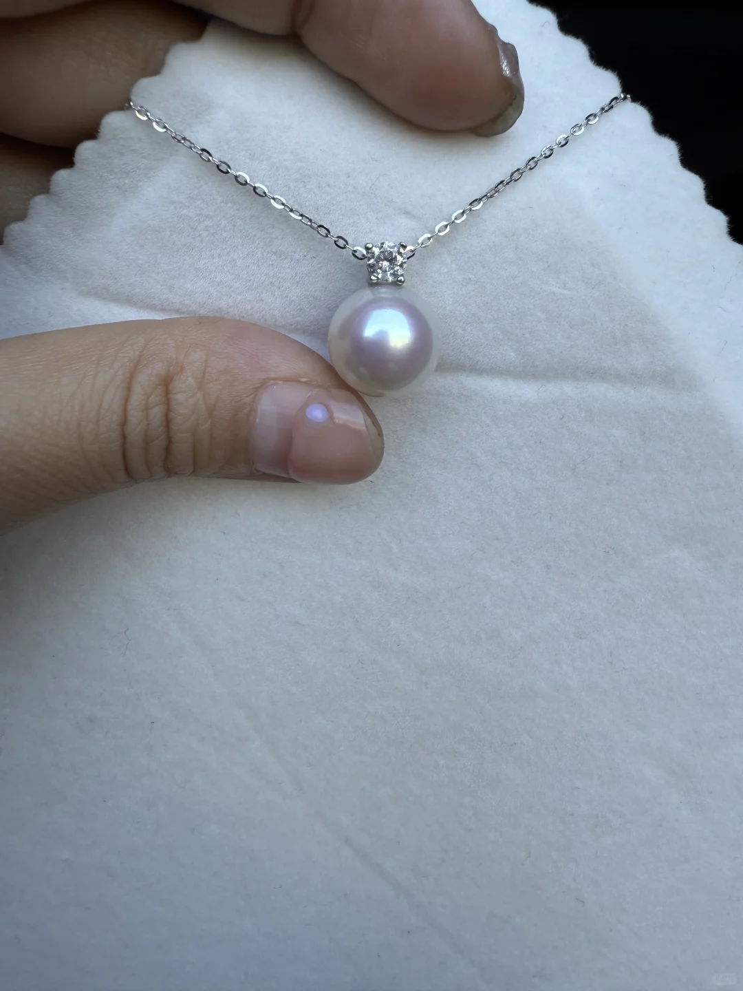 天然极光淡水珍珠吊坠12mm➗