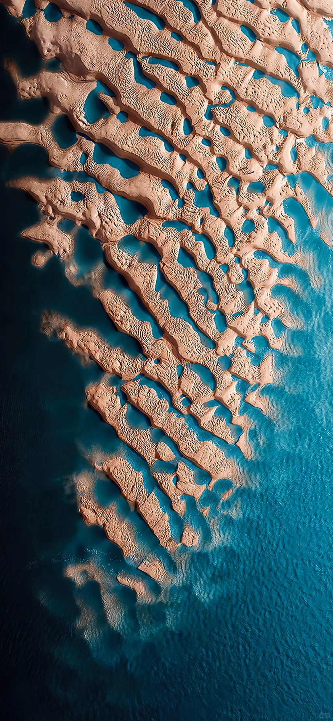 手机壁纸、银河系、沙漠、绝美