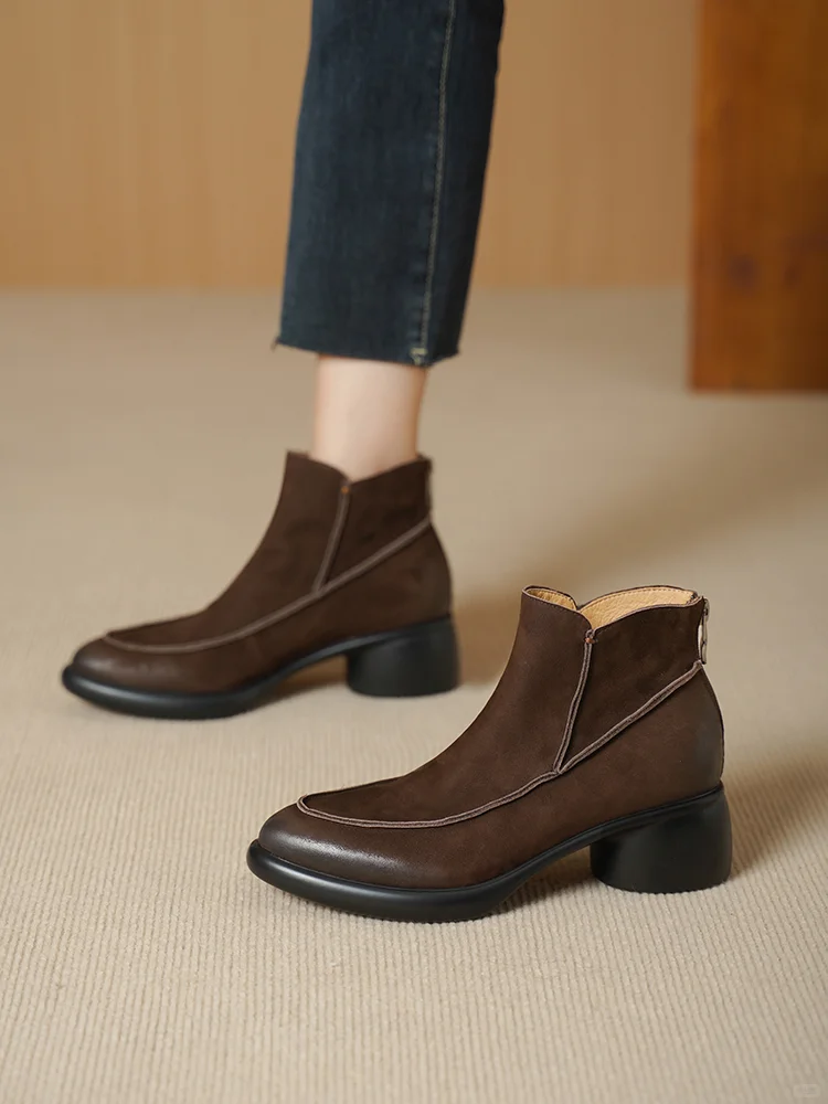 👢秋冬显瘦神器！复古粗跟短靴来啦~