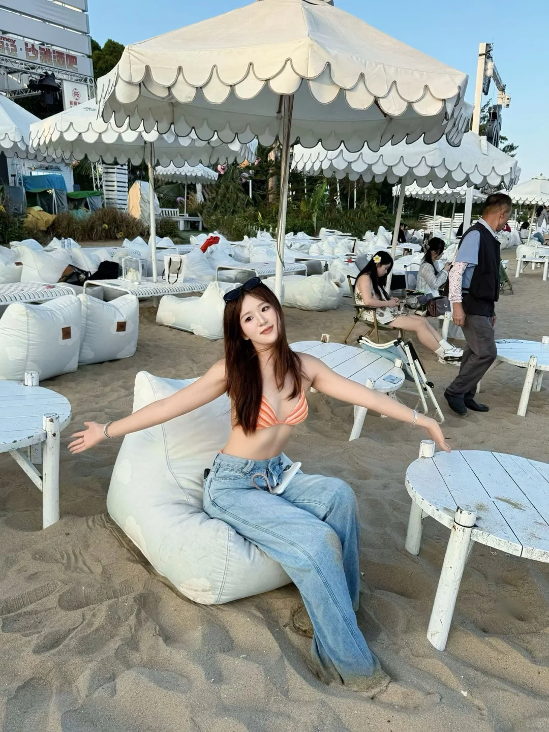 我的泳衣，在海边进行了一场光合作用✌️