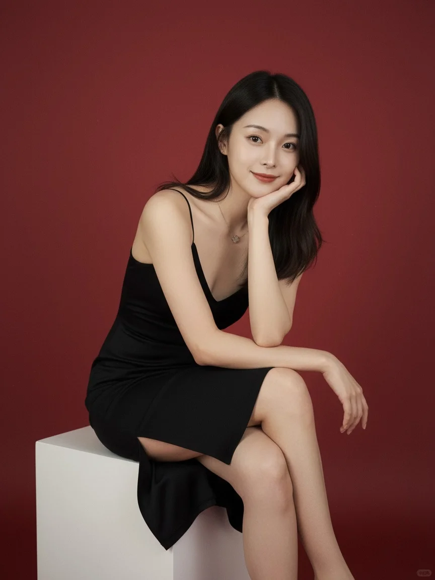 Nano Banana生成法式红墙写真（附提示词）