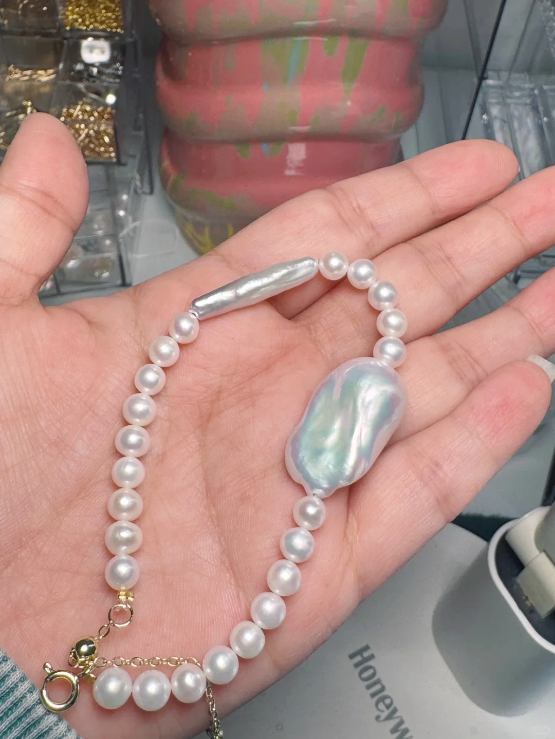 最近又沉迷了 入手作天然彩宝珍珠饰品坑