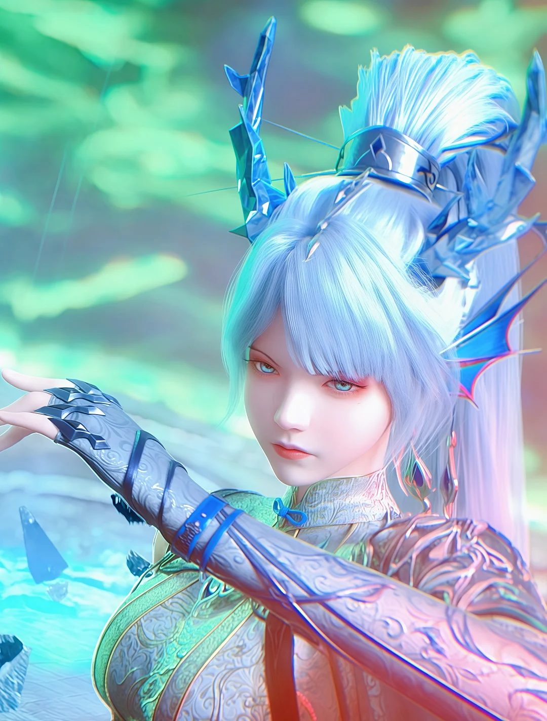 美少女变成御姐了“漱玉”白发高马尾来了！