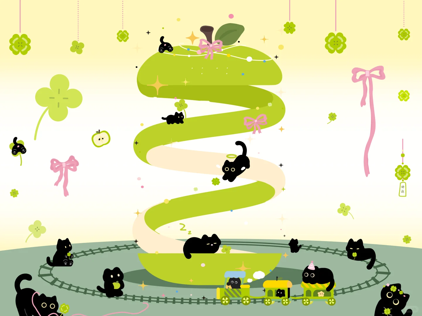 青苹果喵ipad壁纸来啦✶🍏✨‧₊˚