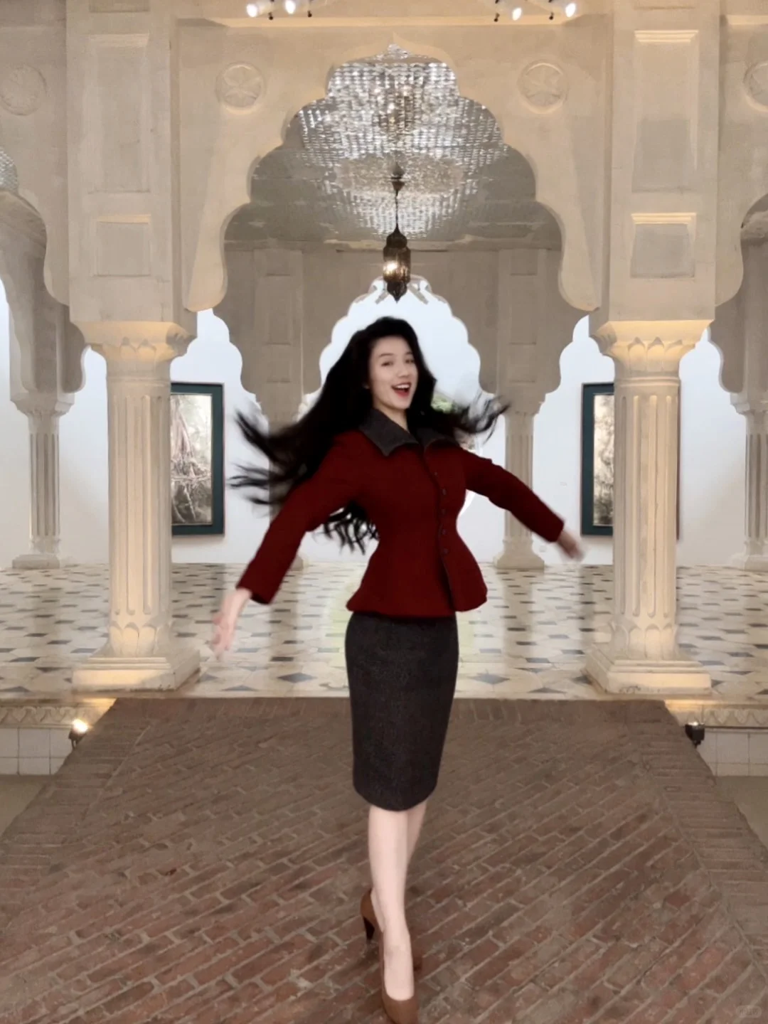 上身1秒掐腰复古套装！！！