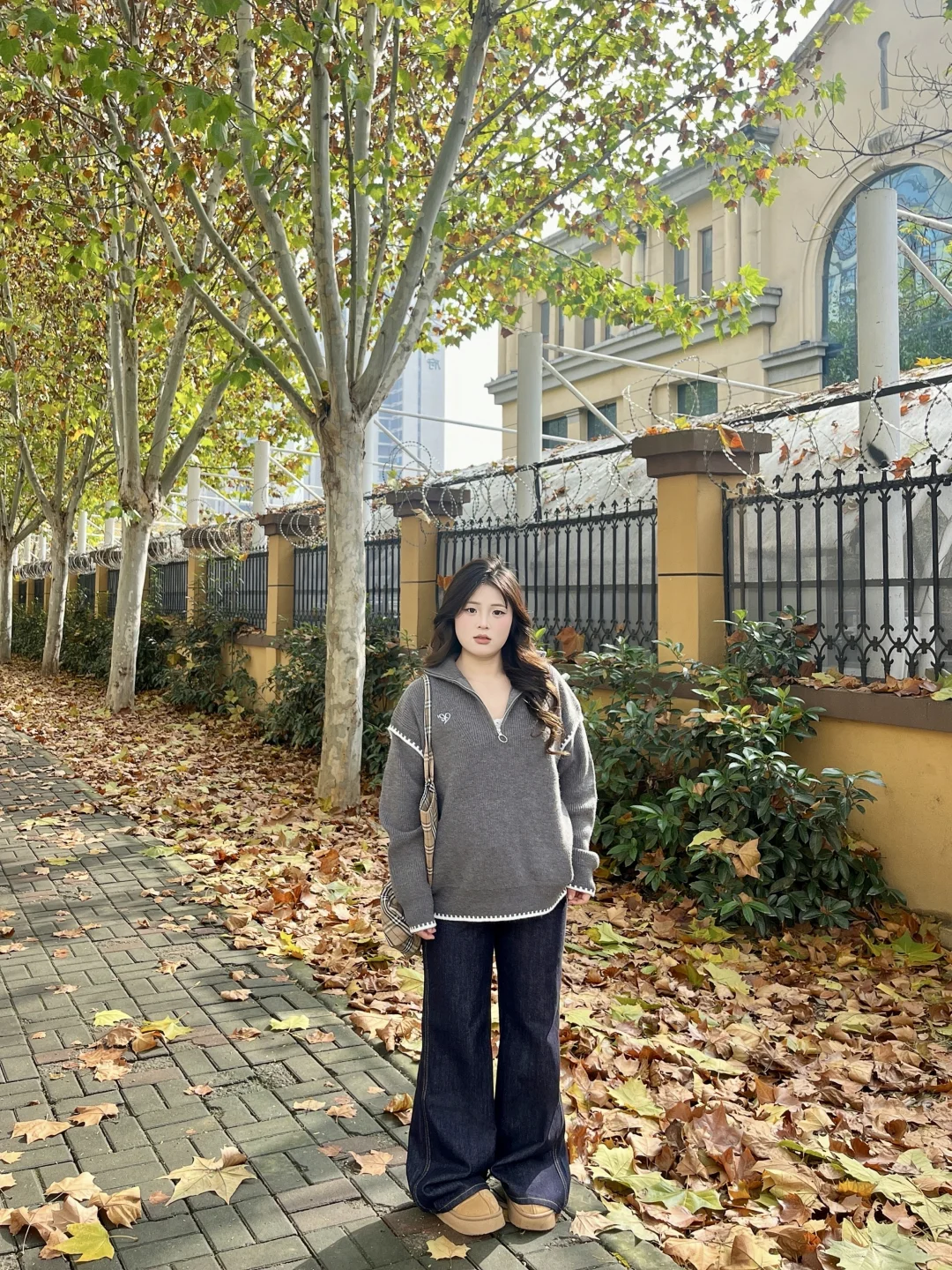 158/120｜微胖梨形 毛衣➕微喇裤🍂秋天穿搭