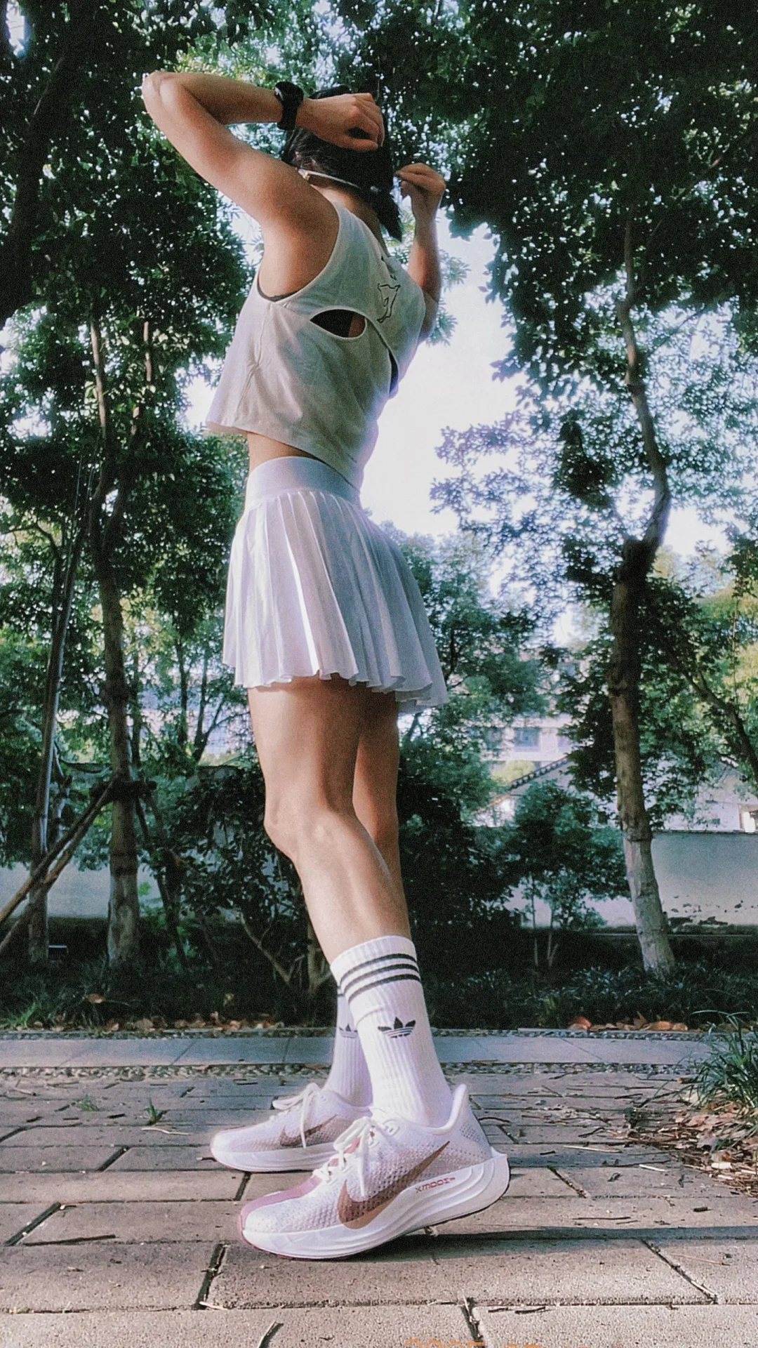 长跑的腿部线条