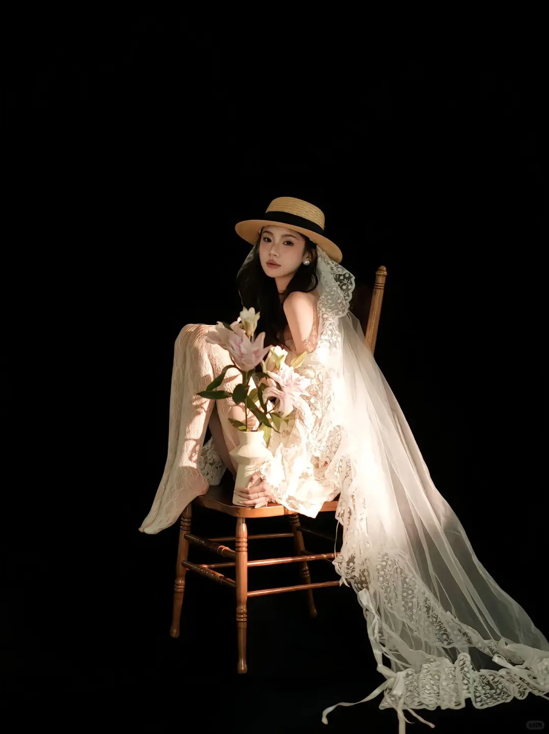 复古ins风📸｜法式蕾丝纯欲少女写真🤍