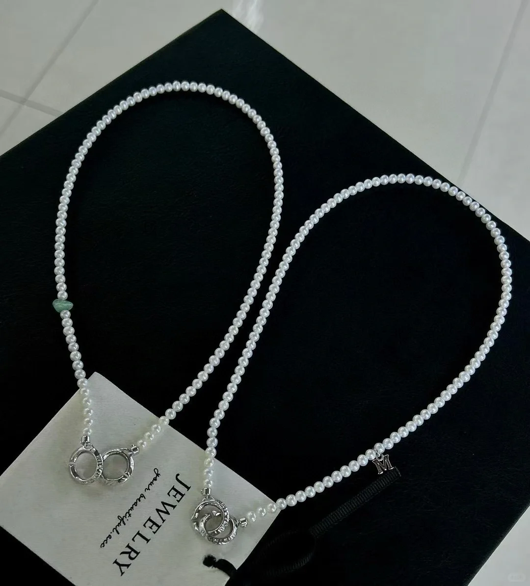 〰️天然淡水💦珍珠环环相扣珍珠项链