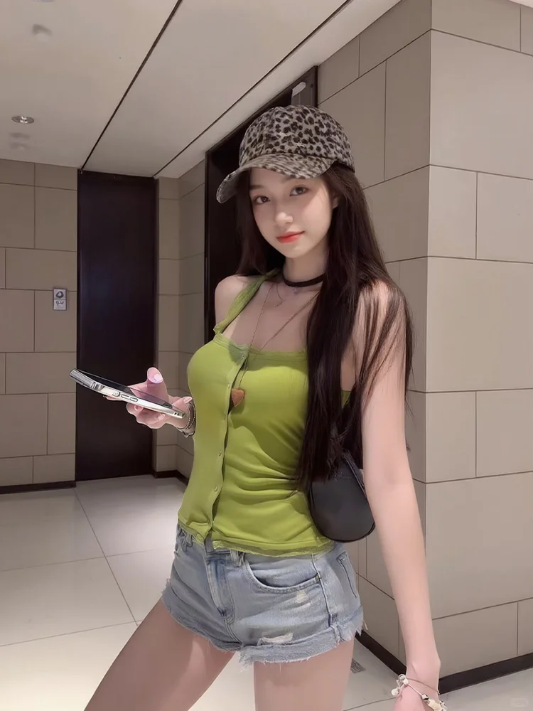 少女感爆棚的挂脖背心！细节直接拿捏纯欲风