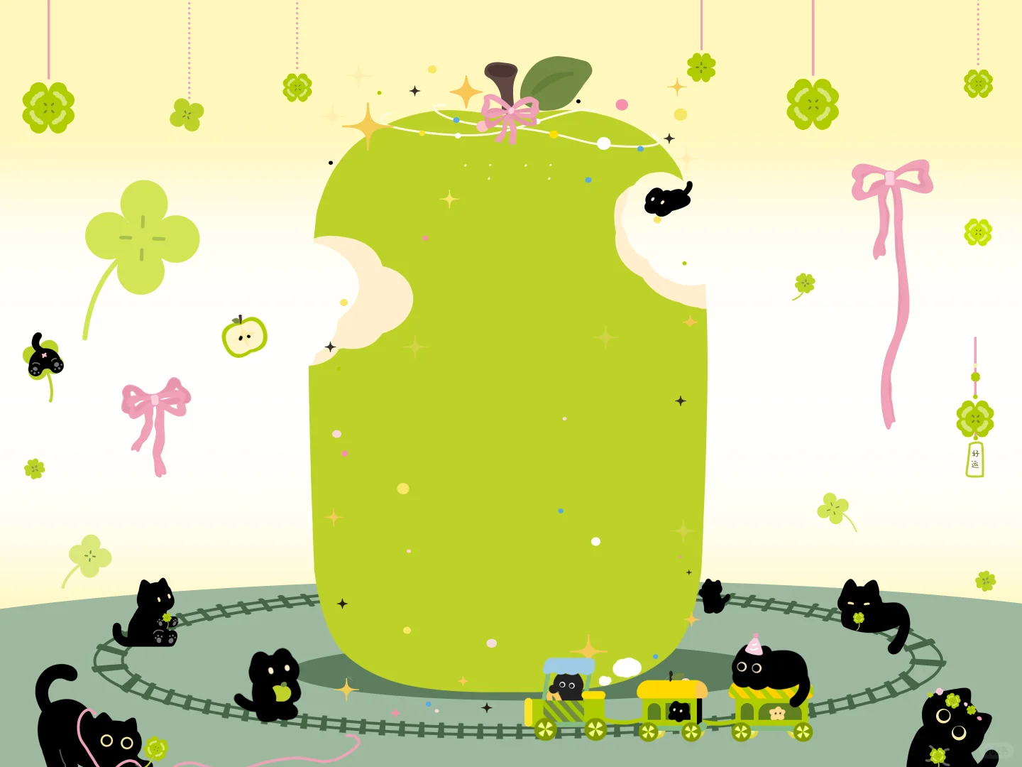 青苹果喵ipad壁纸来啦✶🍏✨‧₊˚