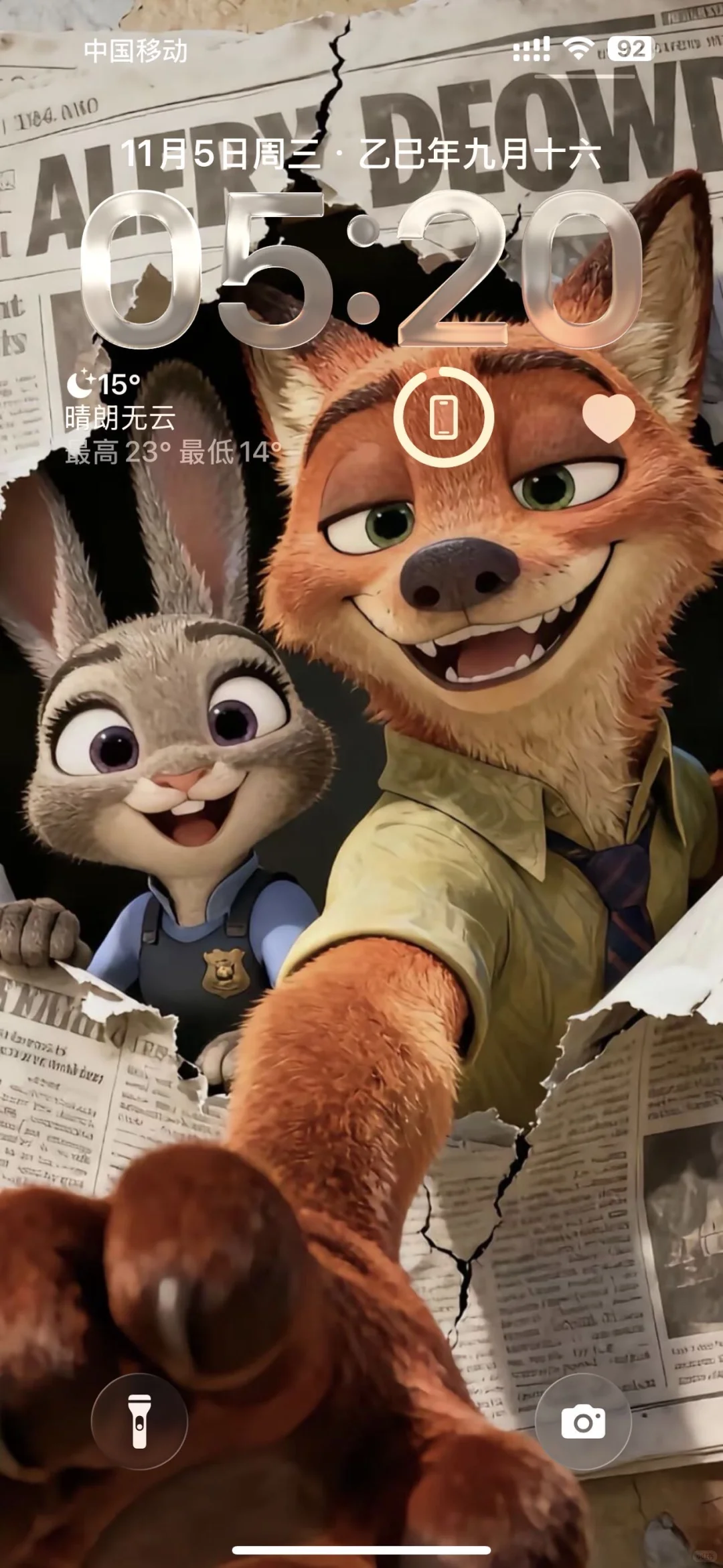 𝗦𝗛𝗔𝗥𝗘：疯狂动物城·手机锁屏壁纸🦊🐰