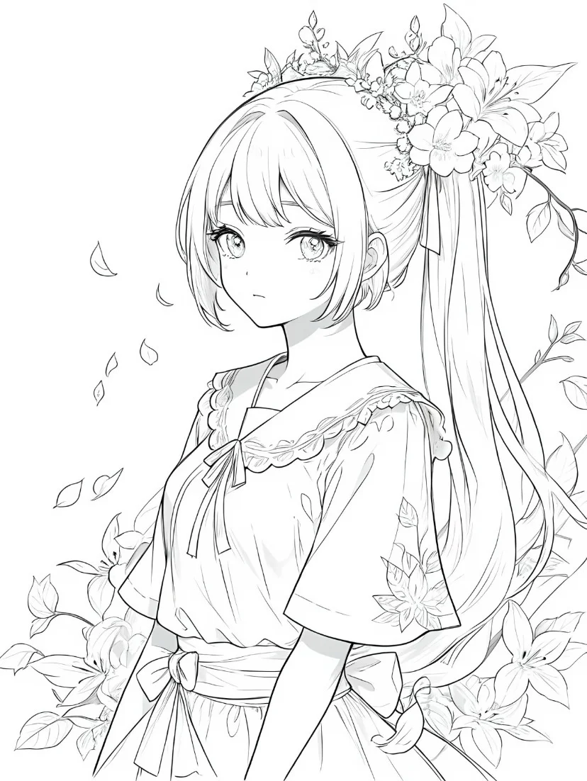 好美的线稿，拜托拜托真的很漂亮🤩