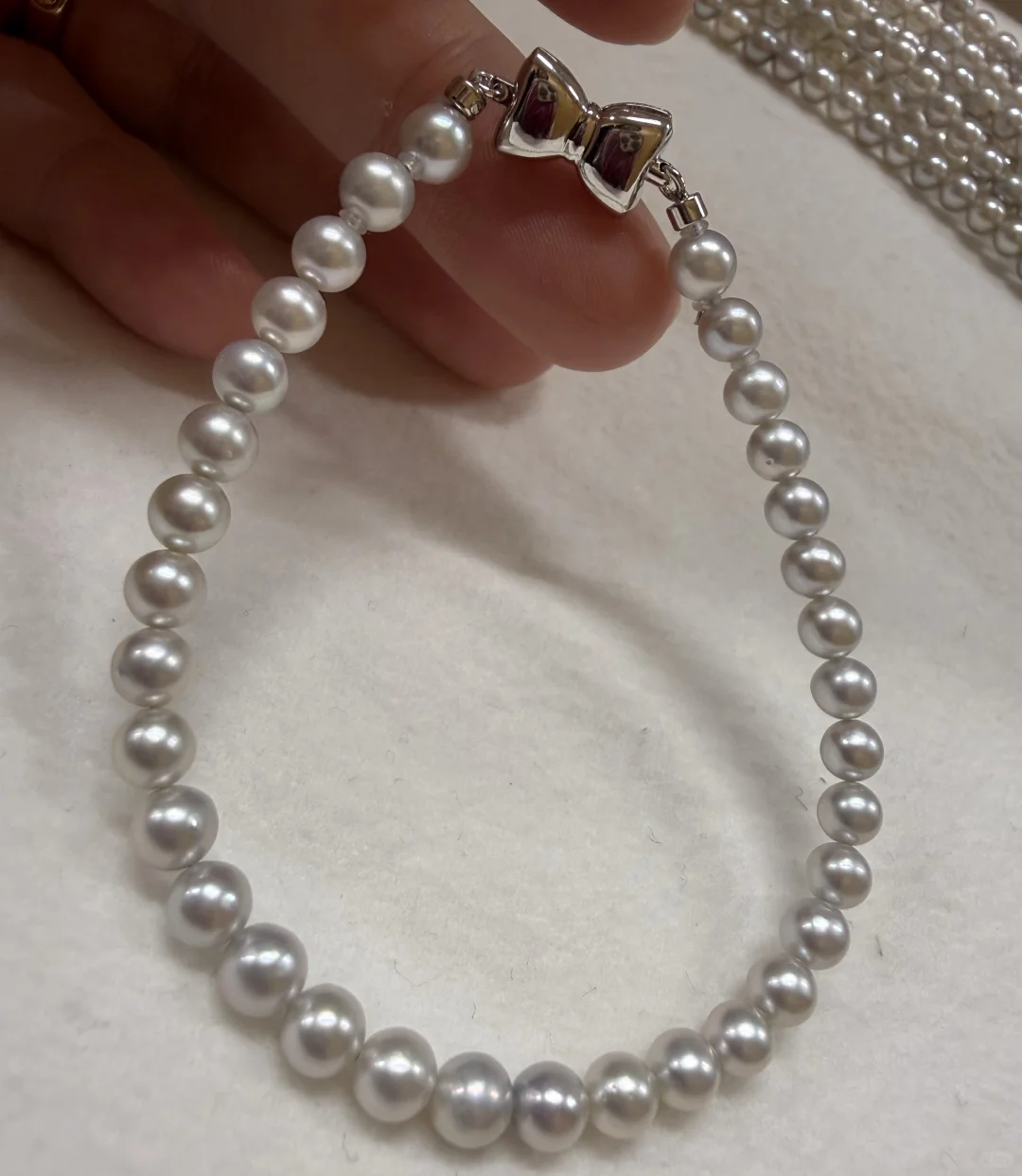 天然灰珍珠手链～爆亮爆美～珍珠人有自己的