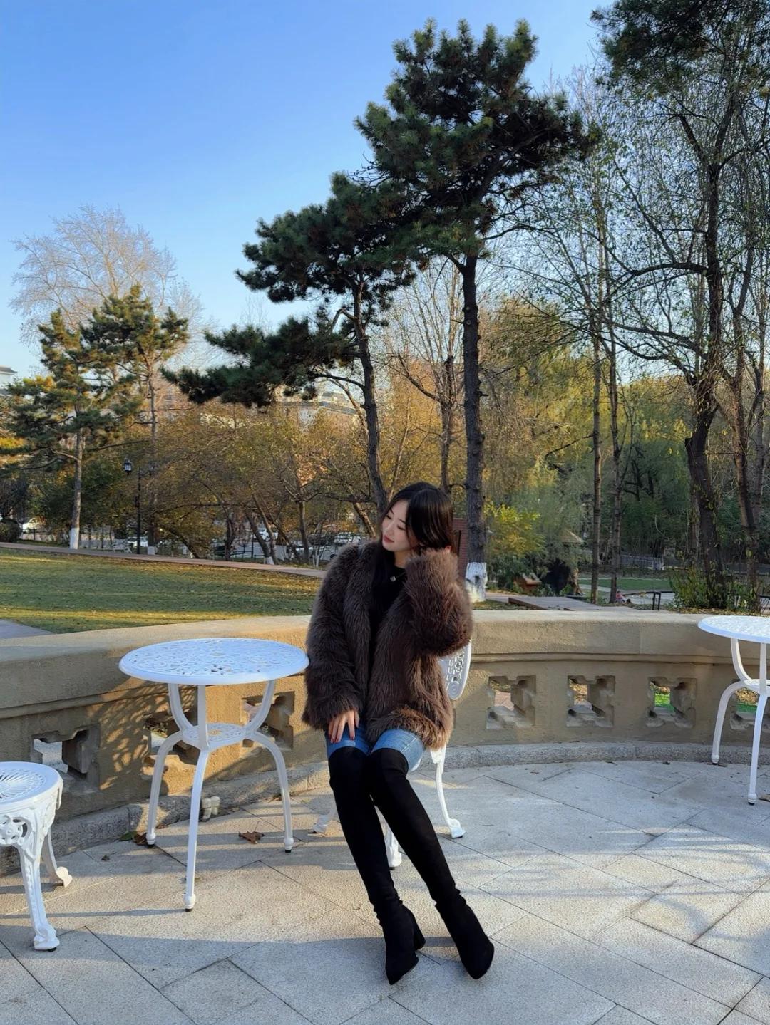 过膝靴超级好穿 显腿细不掉筒