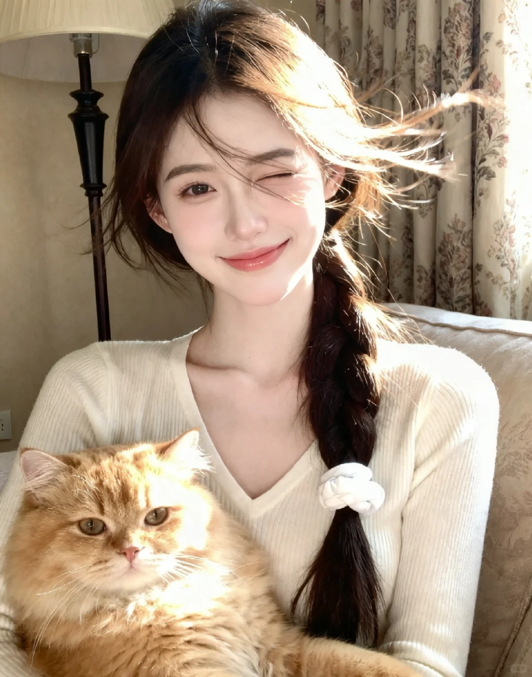 谁能拒绝会陪我晒太阳的橘猫呢✨