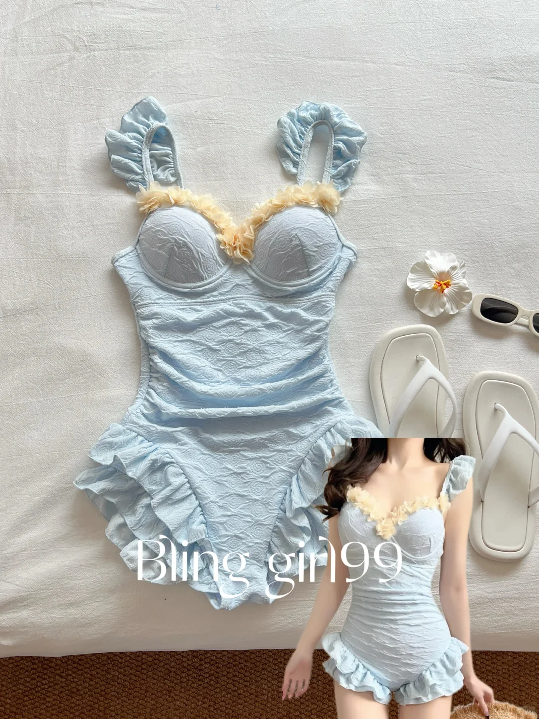 水上乐园的bikini🩵推荐冰蓝色来看实拍哦