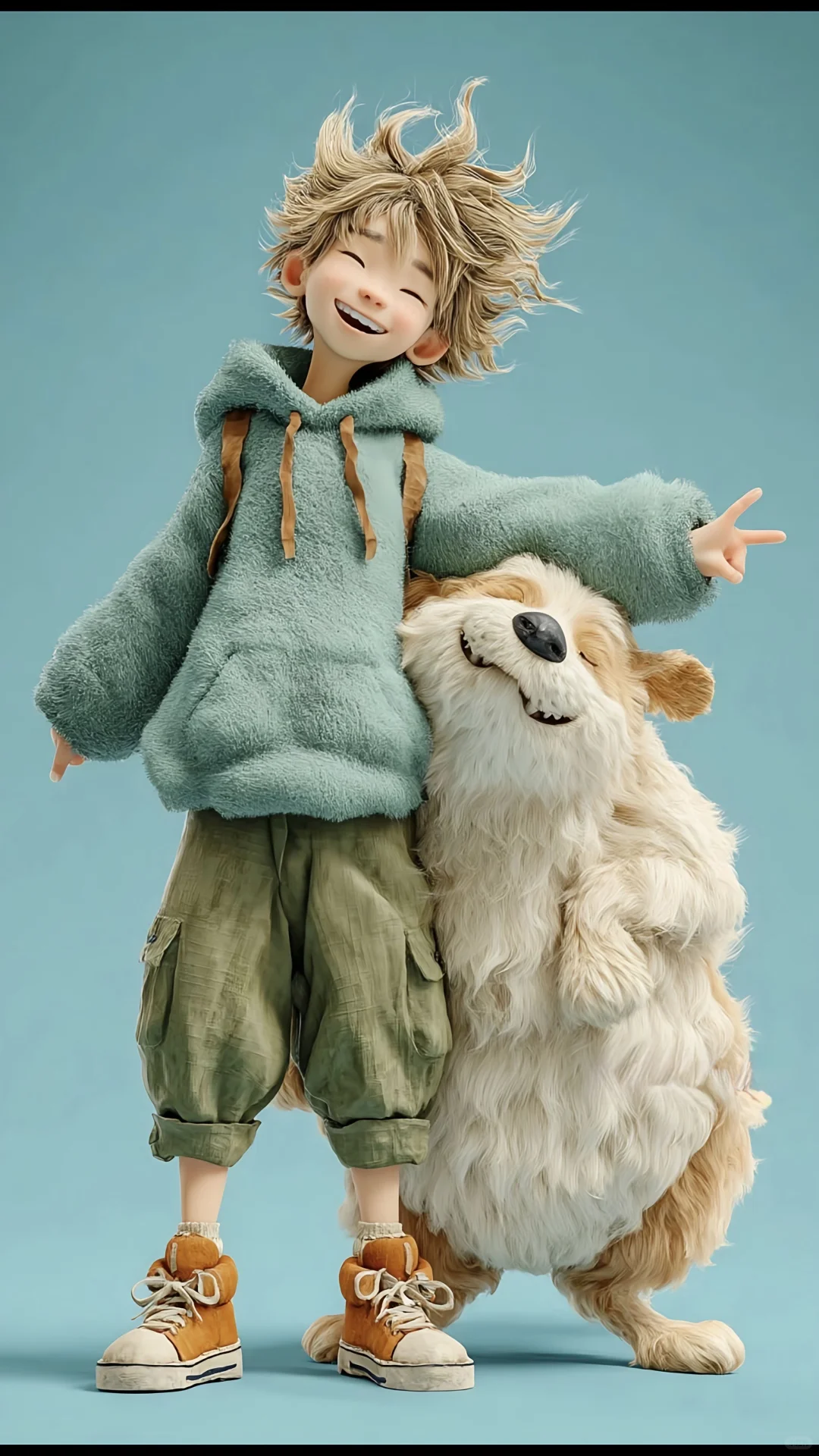 适合苹果安卓所有手机的壁纸可爱卡通少年