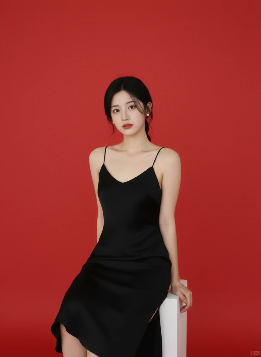 nanobanana生成法式红墙写真（附提示词）