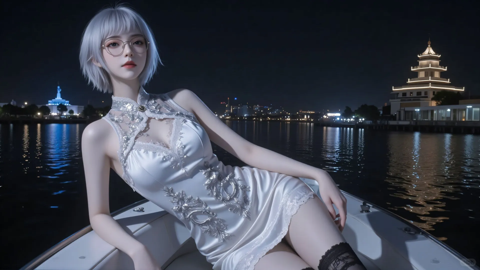 白月魁｜中式旗袍、氛围感拉满