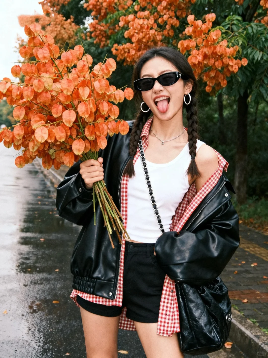 AI咒语|秋日酷飒甜心女孩，碾压式穿搭