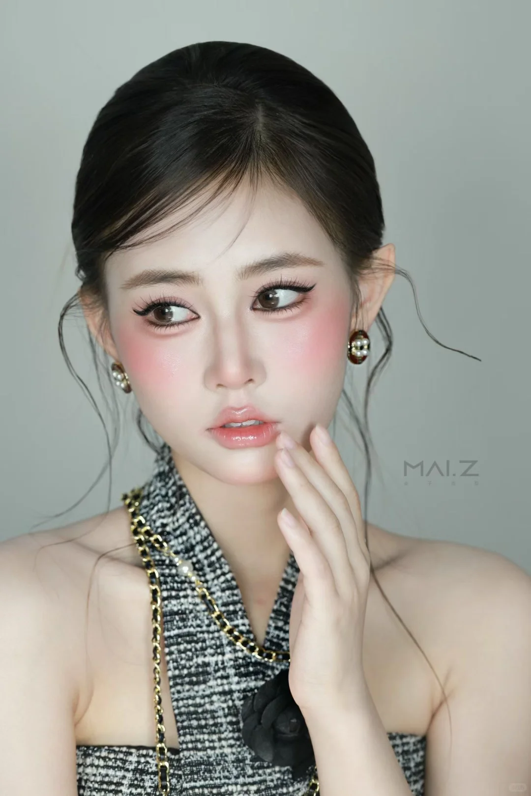 互勉化妆，写真拍照