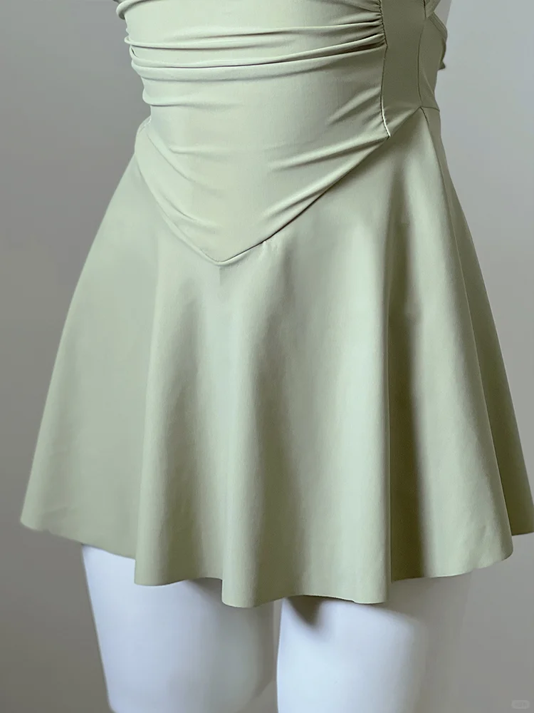 🌿度假季来袭！高级感抹茶绿泳衣，好出片