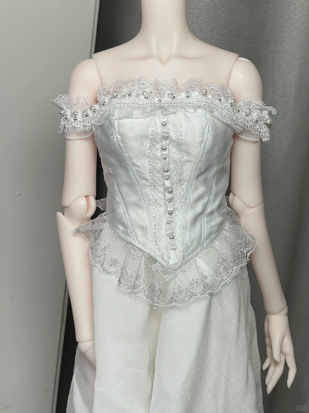 bjd复古胸衣｜白色