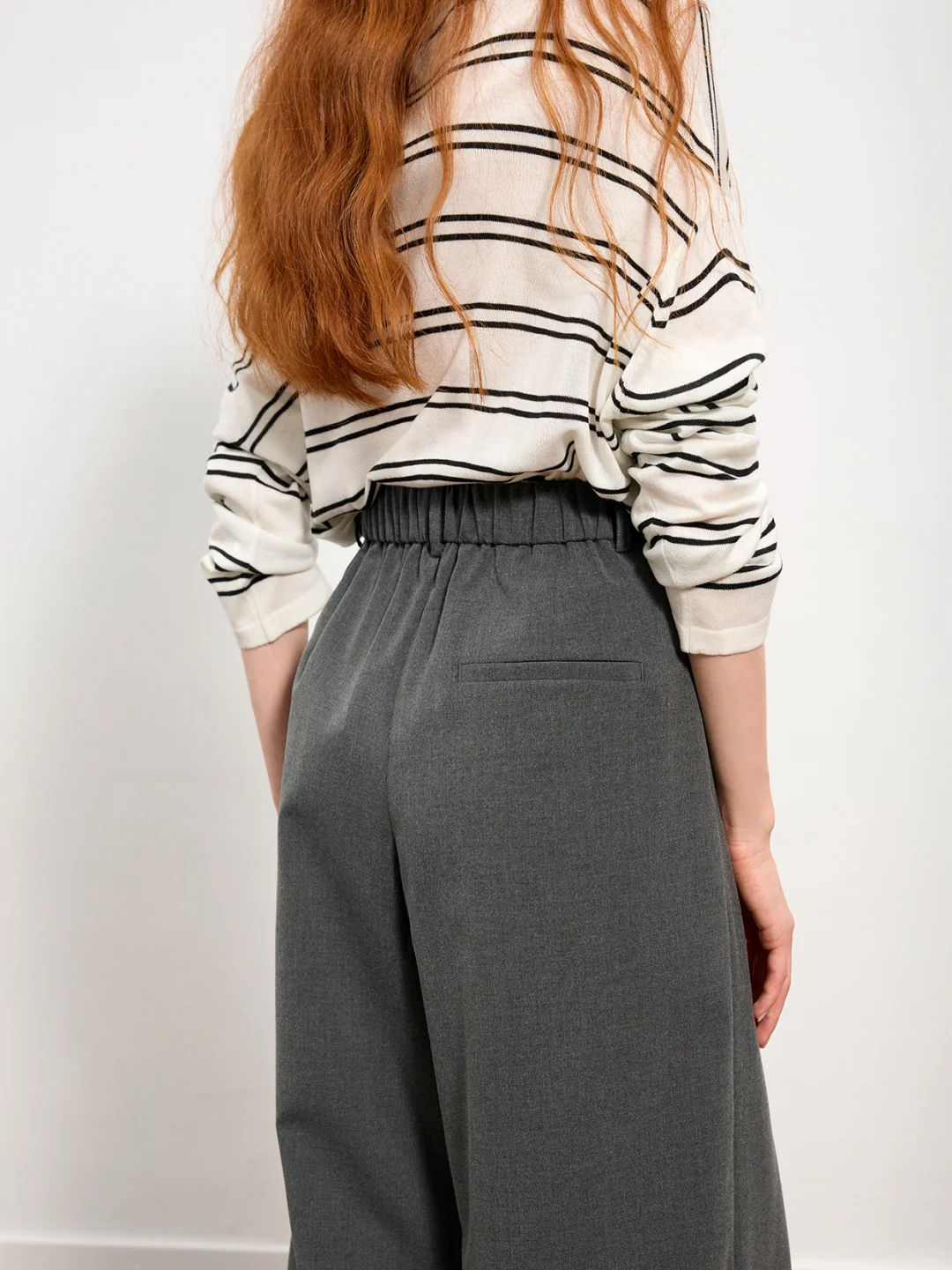 格雷系灰·阔腿通勤神裤