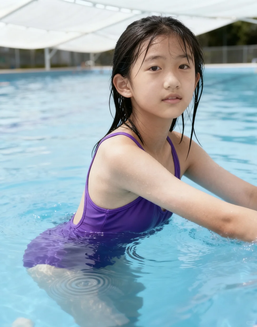 有点湿的游泳女孩💦