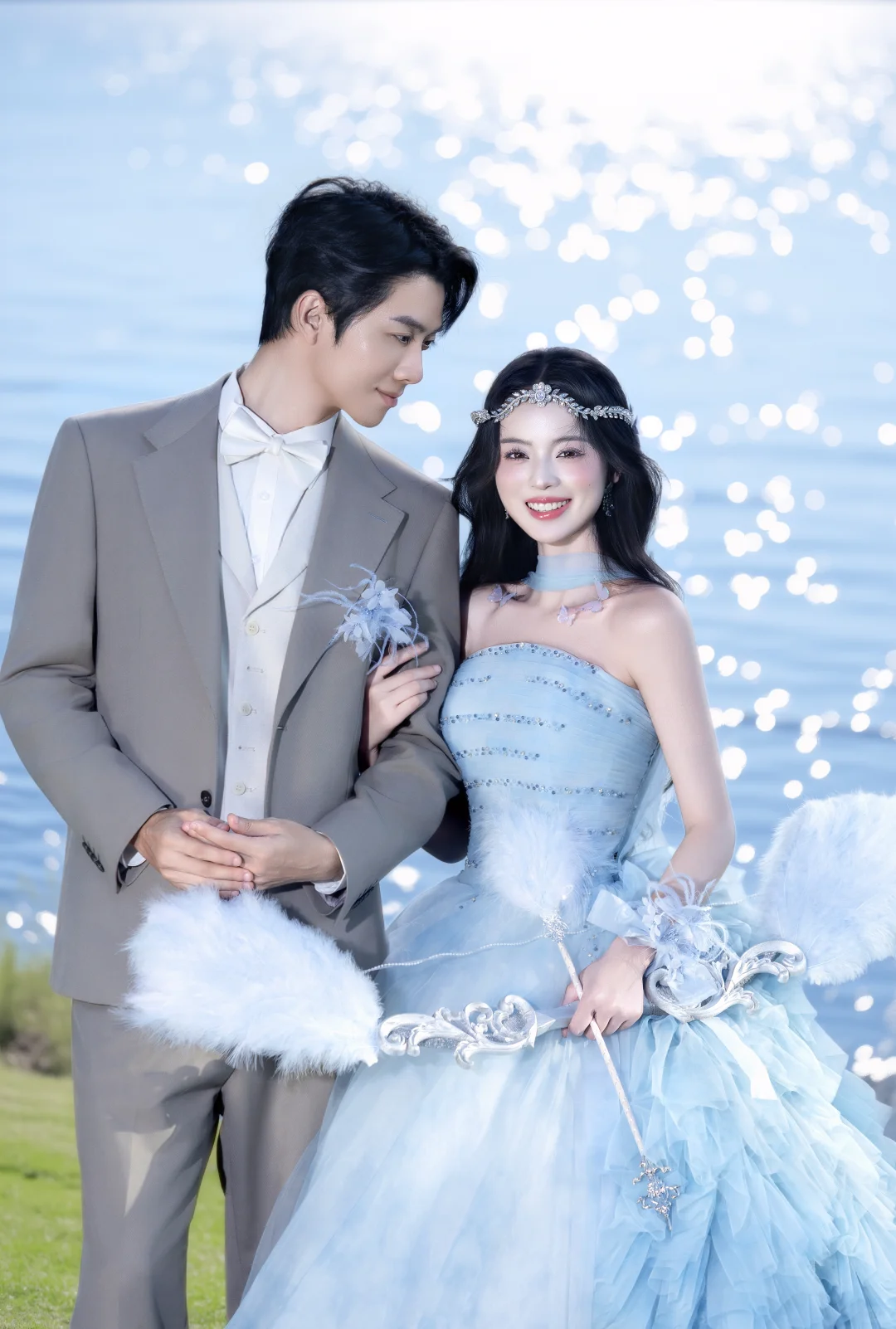 谁还没拍白鹿同款婚纱照🌊湖光仙纱超治愈