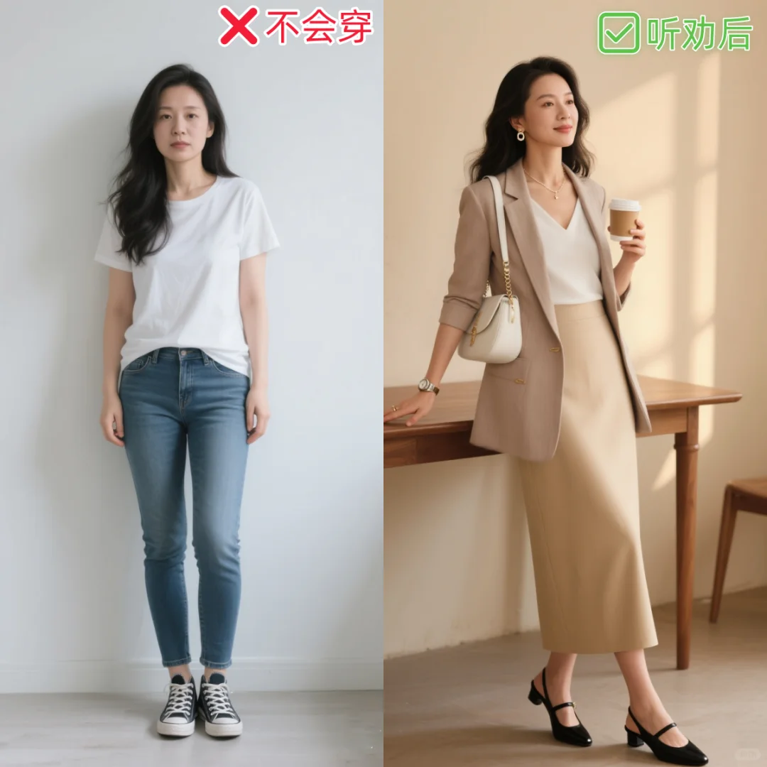 听劝前 vs 后对比～都太适合上班了🍀