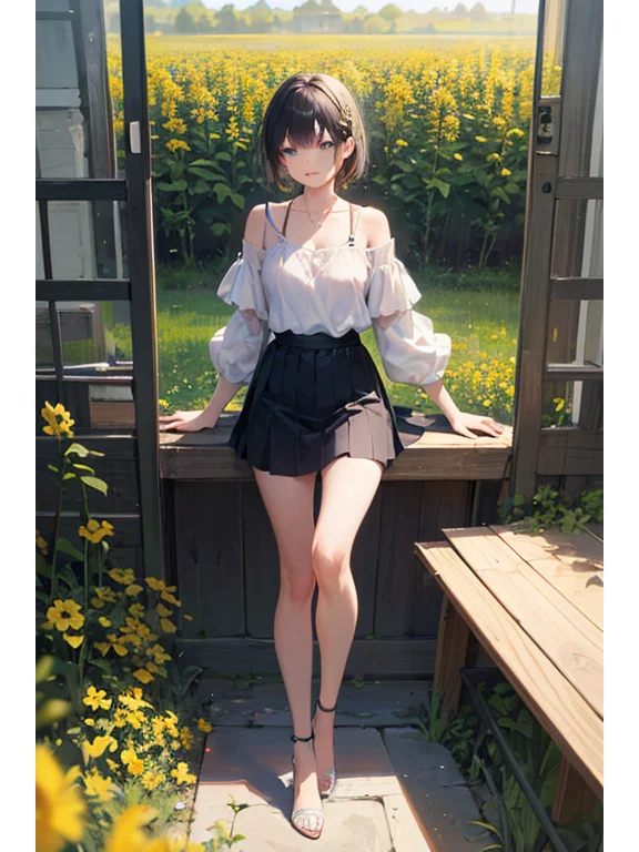 AI绘画｜动漫风：花田少女系列，时尚穿搭