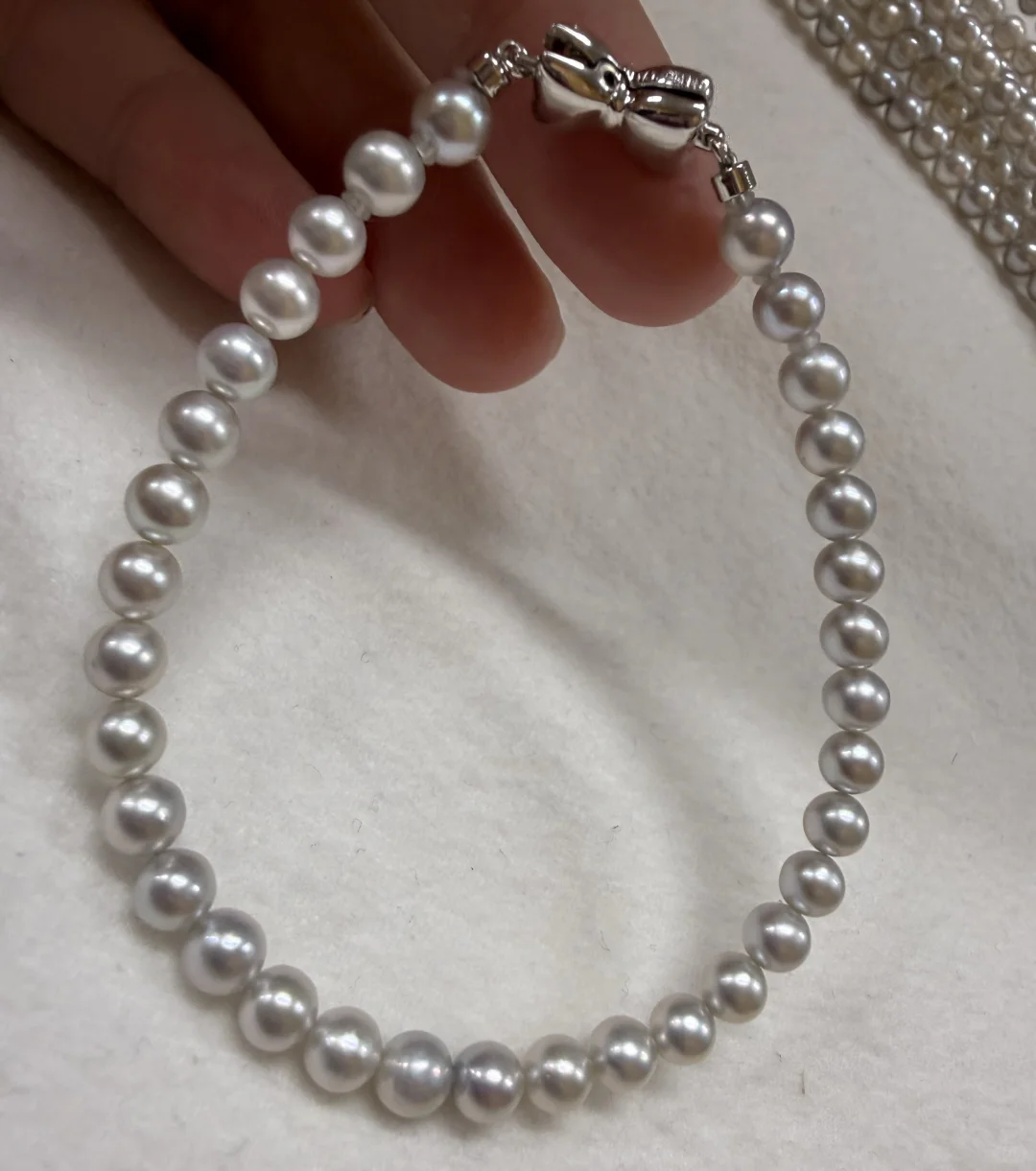 天然灰珍珠手链～爆亮爆美～珍珠人有自己的