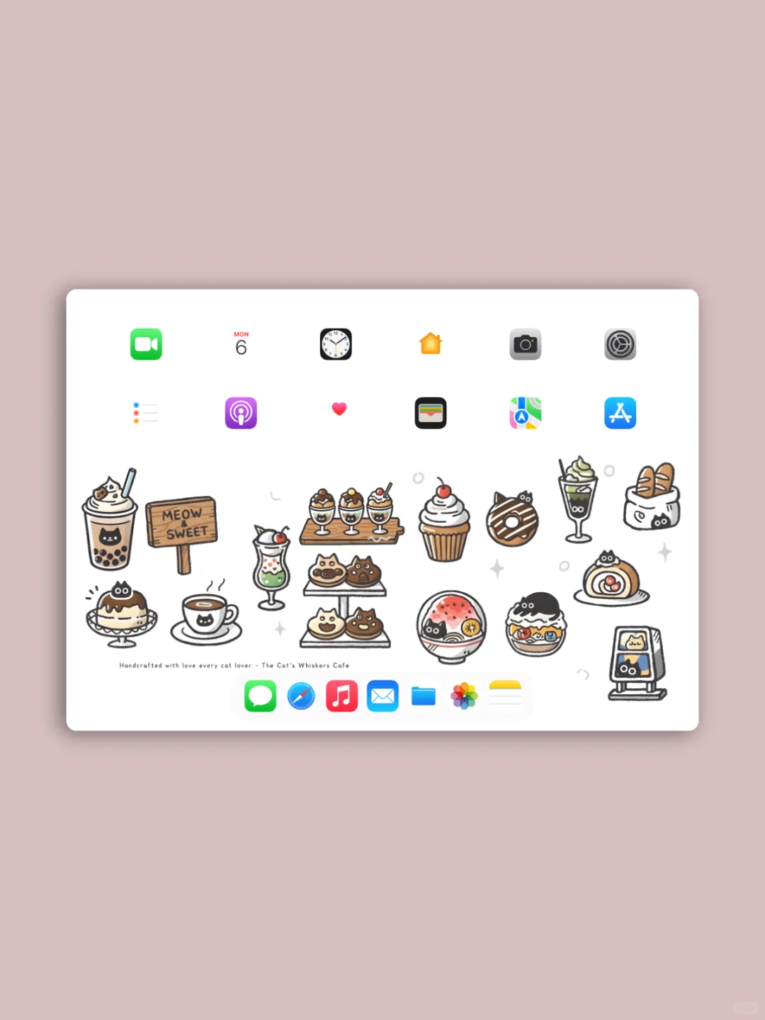 喵了个咪！可爱暴击甜品壁纸 ｜iPad壁纸