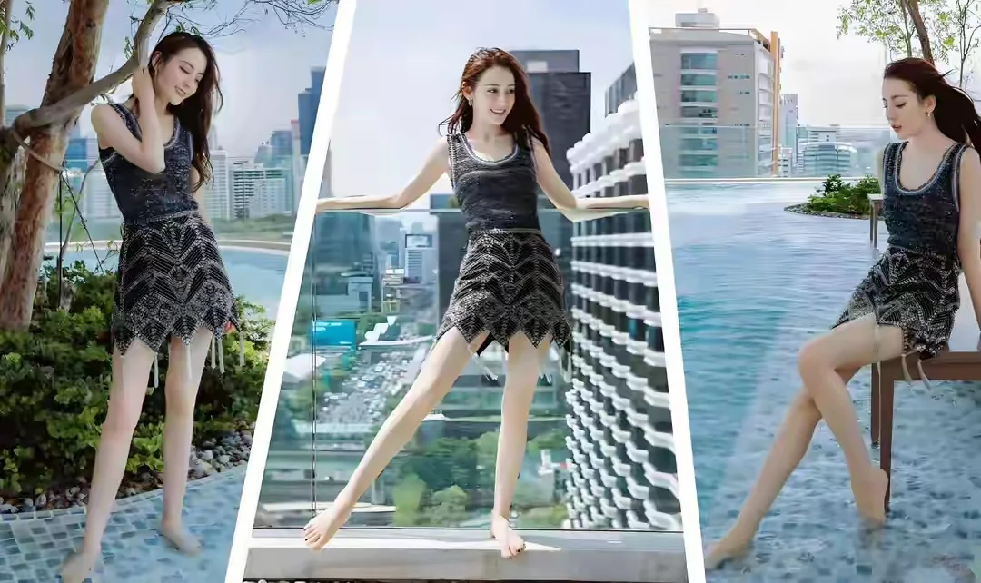 迪丽热巴海边大片太绝了！直接杀疯热搜榜