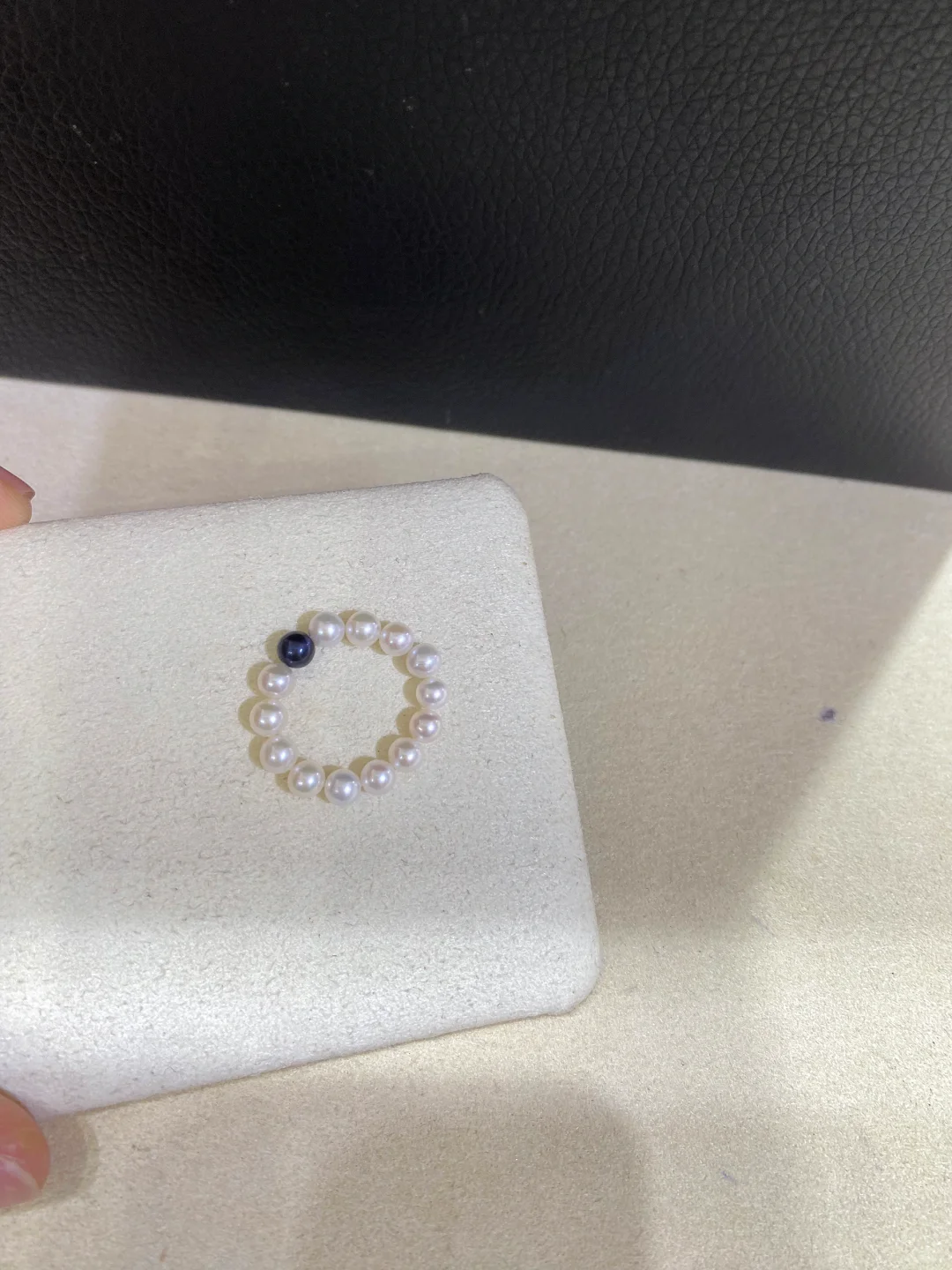 💰18.8/枚 蓝水晶款天然淡水珍珠戒指