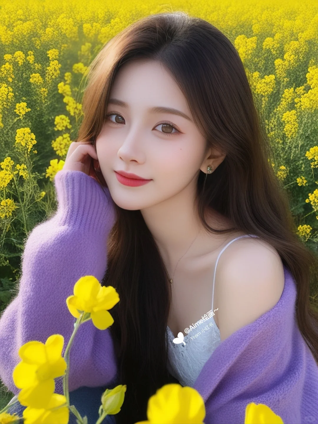 Ai写真🌿🌸风里已经有了春天的味道🎨
