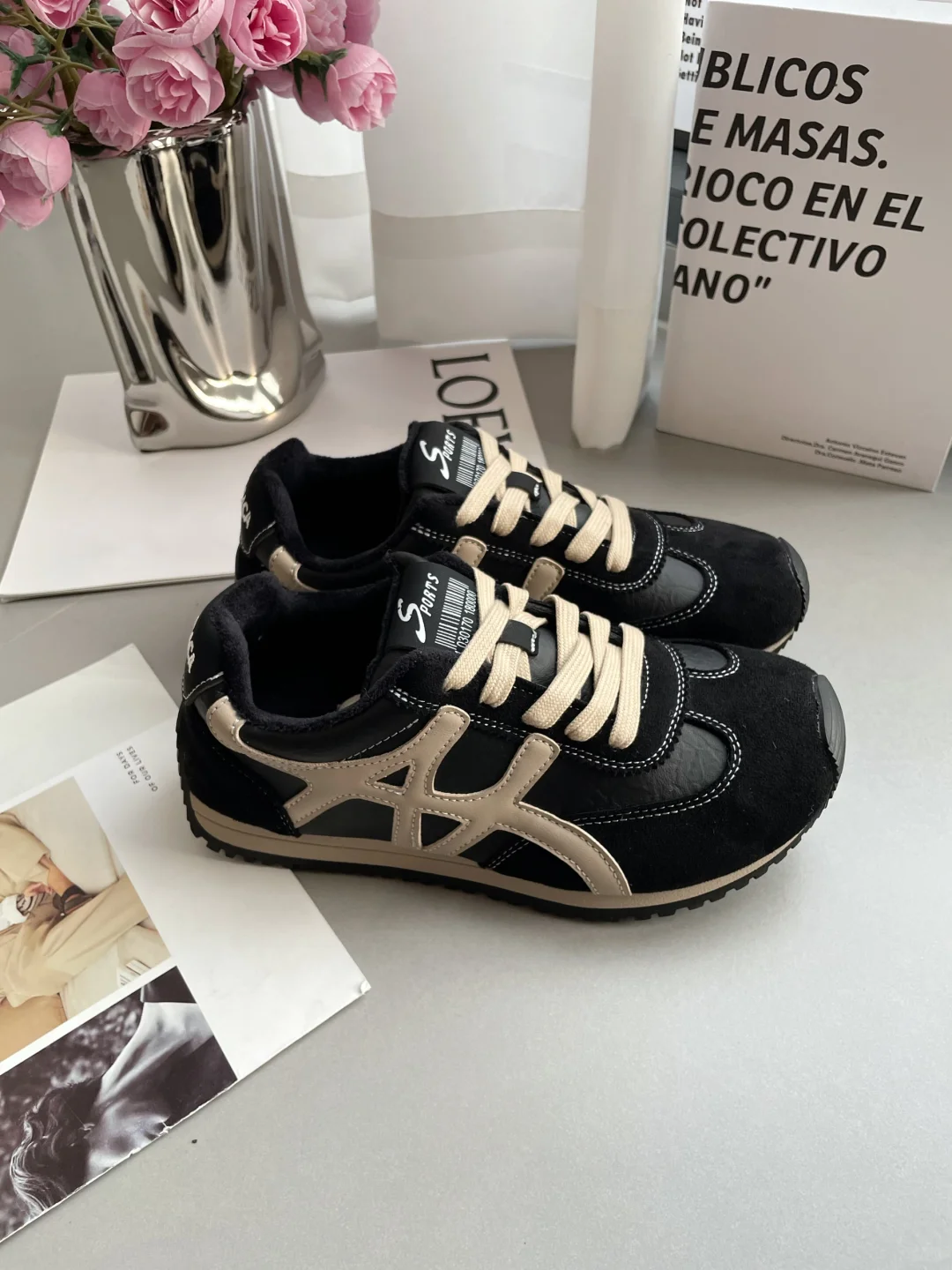 秋冬通勤搭子🍂复古加绒阿甘鞋