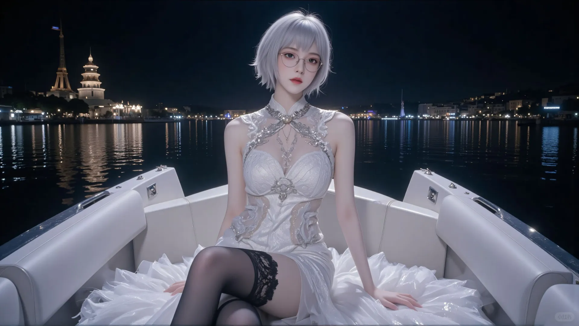 白月魁｜中式旗袍、氛围感拉满